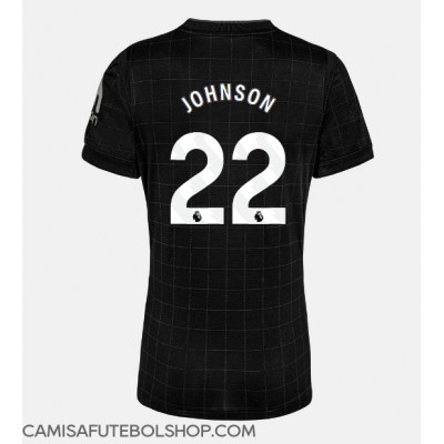 Camisa de time de futebol Tottenham Hotspur Brennan Johnson #22 Replicas 2º Equipamento Feminina 2025-26 Manga Curta Camisa de time de futebol Tottenham Hotspur Brennan Johnson #22 Replicas 2º Equipamento Feminina 2025-26 Manga Curta